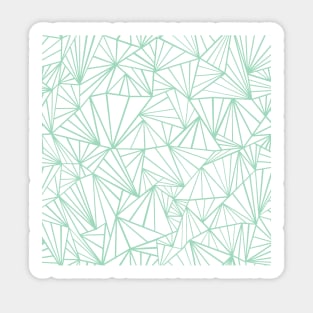 Abstract Fan Mint Green Sticker
